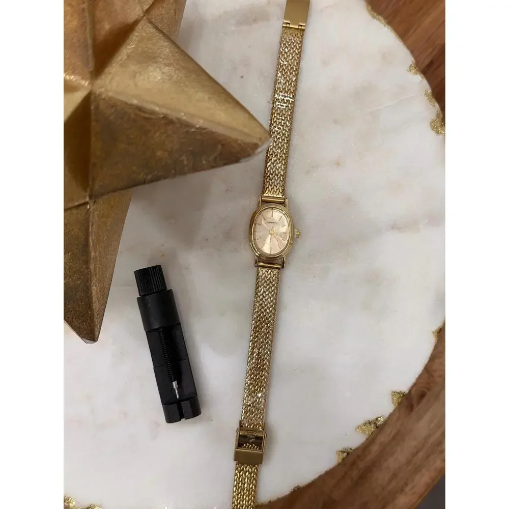 Womens Gold Vintage style mini watch